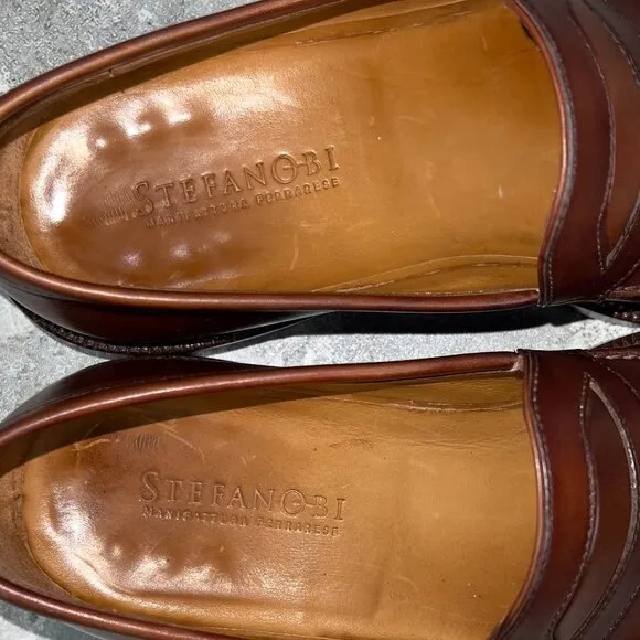 StefanoBi Manifattura Ferrarese Casual Loafers Brown Leather 7 OS or 8 US 41 EUR