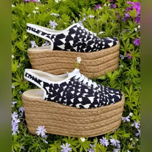Stella McCartney Heart Platform Espadrilles 7.5
