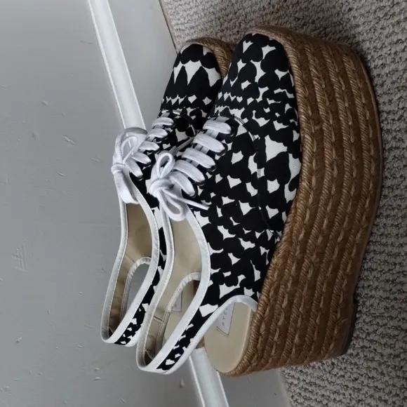 Stella McCartney Heart Platform Espadrilles 7.5