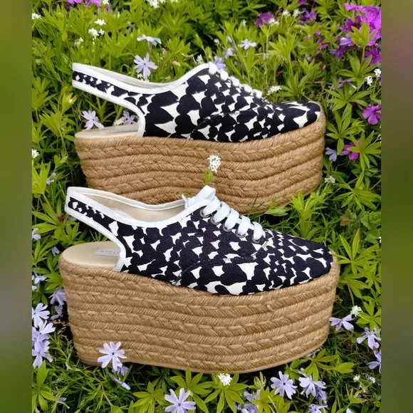 Stella McCartney Heart Platform Espadrilles 7.5