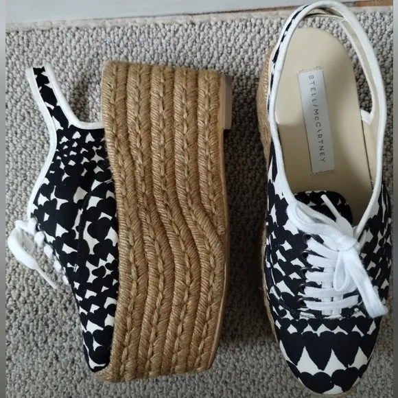 Stella McCartney Heart Platform Espadrilles 7.5
