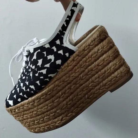 Stella McCartney Heart Platform Espadrilles 7.5