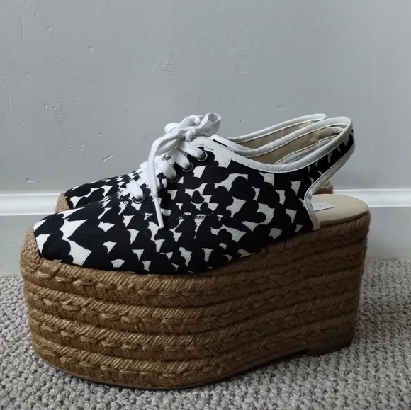 Stella McCartney Heart Platform Espadrilles 7.5