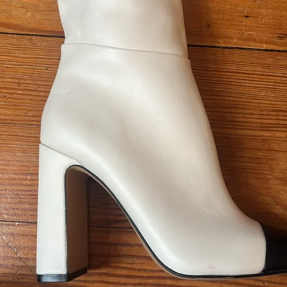 Steve Madden Ally-C Leather Cap Toe Tall Boots