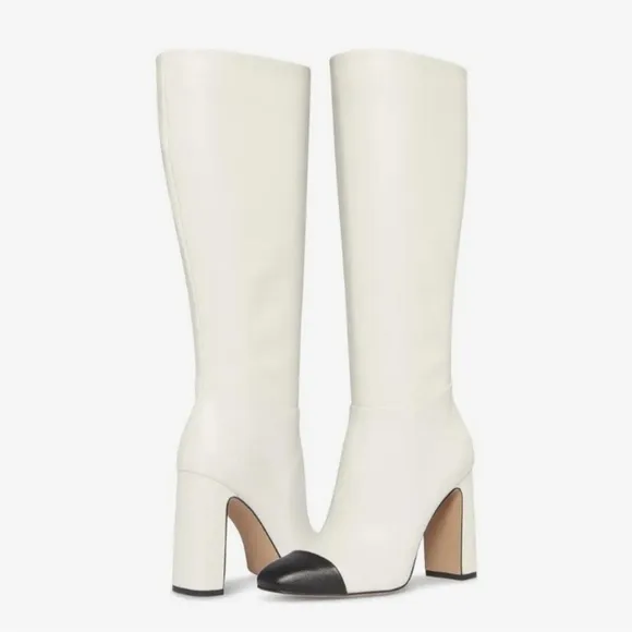 Steve Madden Ally-C Leather Cap Toe Tall Boots