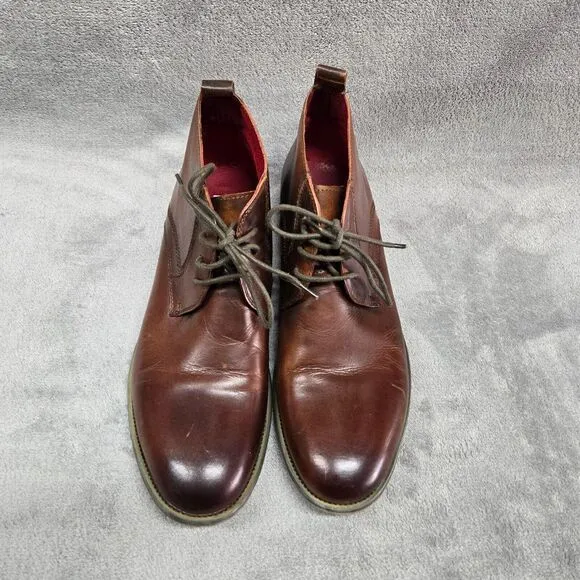 Steve Madden Bronxxx Chukka Boots Mens Size 9.5 Leather Upper Brown Dress Casual