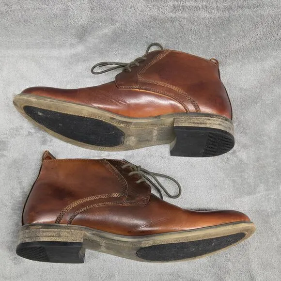 Steve Madden Bronxxx Chukka Boots Mens Size 9.5 Leather Upper Brown Dress Casual