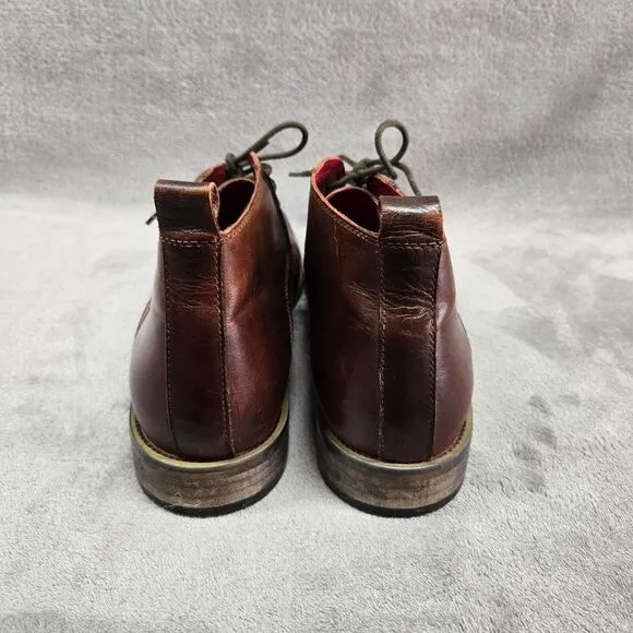 Steve Madden Bronxxx Chukka Boots Mens Size 9.5 Leather Upper Brown Dress Casual