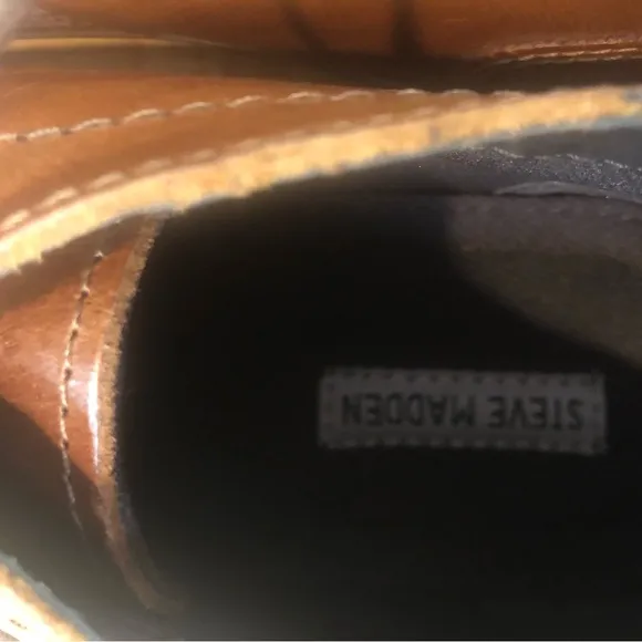 Steve Madden Brown Leather Men's Shoes