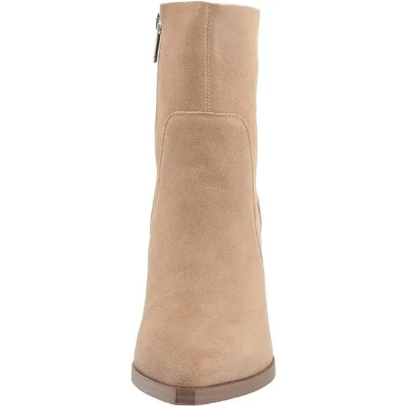 Steve Madden Calabria Suede Block Heel Ankle Boots Sand Tan Women's Size 10 M