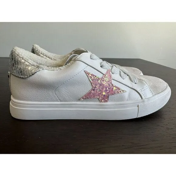 Steve Madden Kids Rezume Girls Athletic White Multi Sneakers 3 New Star shoes