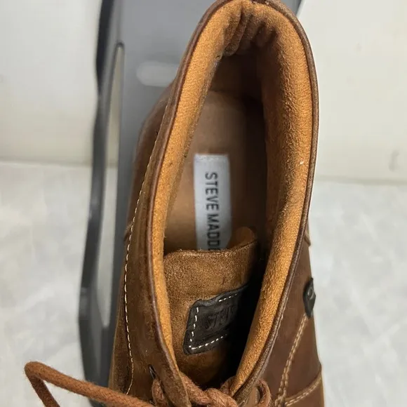 Steve Madden P-Klatin Brown Tan Leather Lace Up Chukka Boots - Men’s Size 11.5