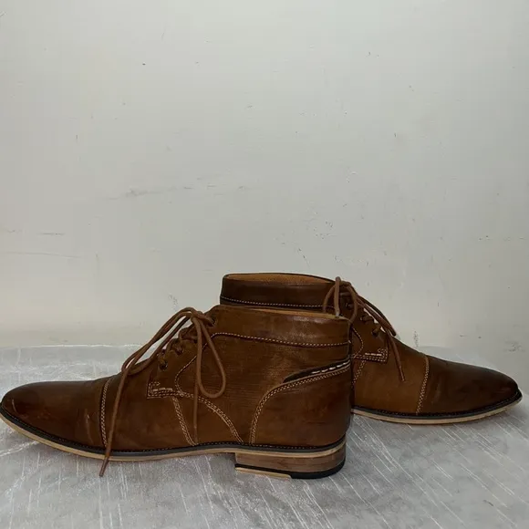Steve Madden P-Klatin Brown Tan Leather Lace Up Chukka Boots - Men’s Size 11.5