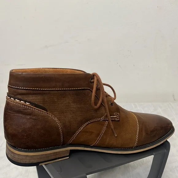 Steve Madden P-Klatin Brown Tan Leather Lace Up Chukka Boots - Men’s Size 11.5