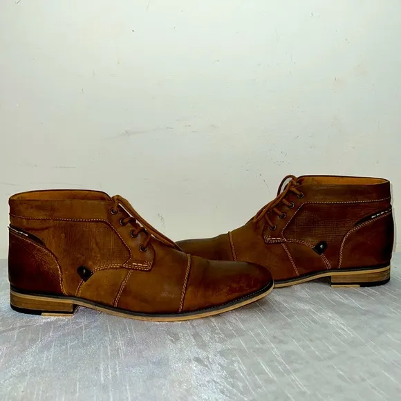 Steve Madden P-Klatin Brown Tan Leather Lace Up Chukka Boots - Men’s Size 11.5