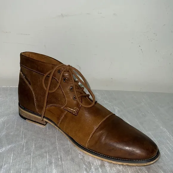 Steve Madden P-Klatin Brown Tan Leather Lace Up Chukka Boots - Men’s Size 11.5