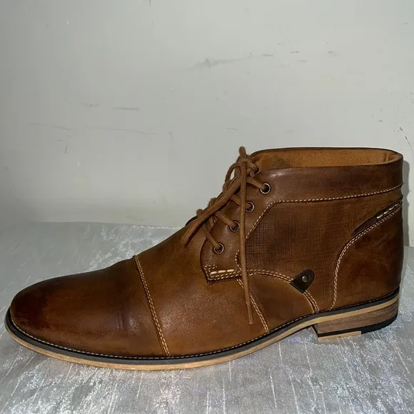 Steve Madden P-Klatin Brown Tan Leather Lace Up Chukka Boots - Men’s Size 11.5