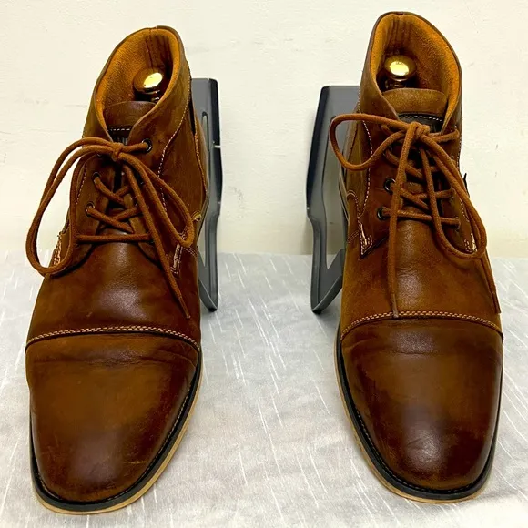 Steve Madden P-Klatin Brown Tan Leather Lace Up Chukka Boots - Men’s Size 11.5