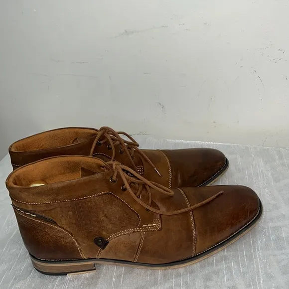 Steve Madden P-Klatin Brown Tan Leather Lace Up Chukka Boots - Men’s Size 11.5