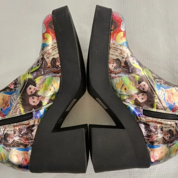 Steve Madden Sz 9 Klayton 90s Retro Squared Toe Mid-Calf Chunky Platform Boots