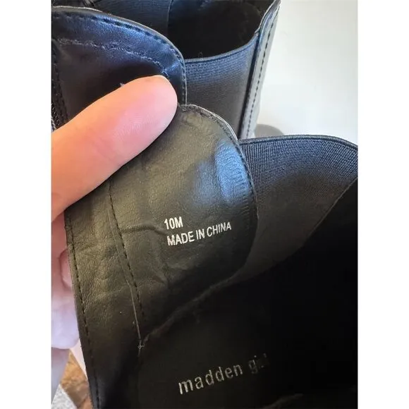 Steve Madden Women's Kamora Platform Chelsea Boots Black Size 10
