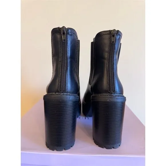 Steve Madden Women's Kamora Platform Chelsea Boots Black Size 10