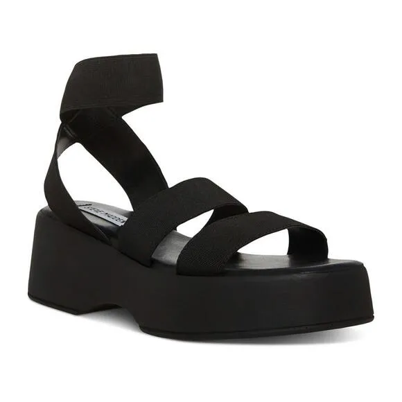 Steve Madden Women’s Size 8 Black Sashes Strappy Platform Sandals Shoes New
