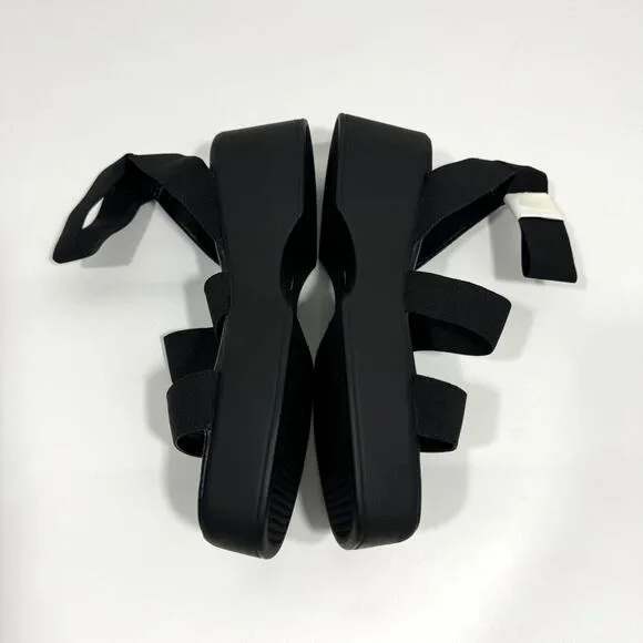 Steve Madden Women’s Size 8 Black Sashes Strappy Platform Sandals Shoes New