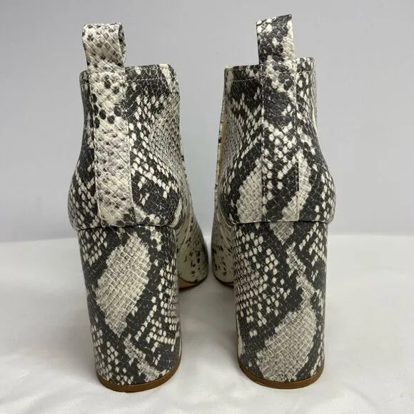 Steve Madden Nayna Snake Skin Print Ankle Booties 9.5M
