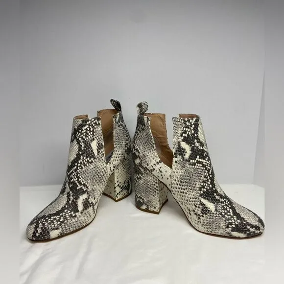 Steve Madden Nayna Snake Skin Print Ankle Booties 9.5M