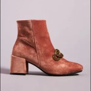 Stevie Velvet Chain Ankle Boots