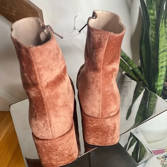 Stevie Velvet Chain Ankle Boots