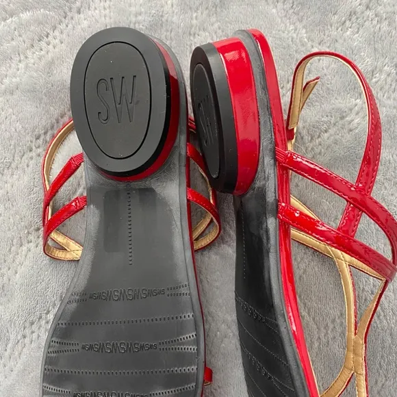 Stuart Weitzman 8M NWOT Red Sandals