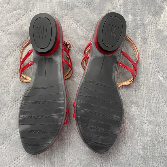 Stuart Weitzman 8M NWOT Red Sandals