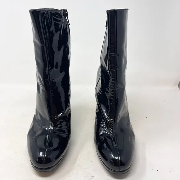 Stuart Weitzman Apollo genuine Patent Leather Black Ankle Boot Stiletto 8.5M