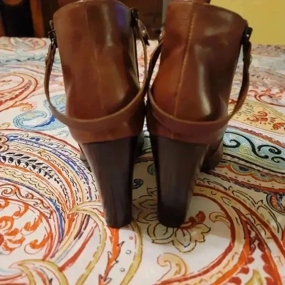 Stuart Weitzman Backstrap Boots Leather Shoes Saddle Old West Calf Bootie 6