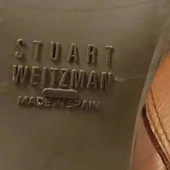 Stuart Weitzman Backstrap Boots Leather Shoes Saddle Old West Calf Bootie 6