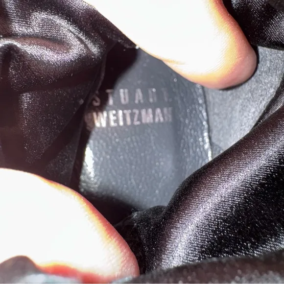 Stuart Weitzman Black Heeled Boots, Women’s Size 7.5