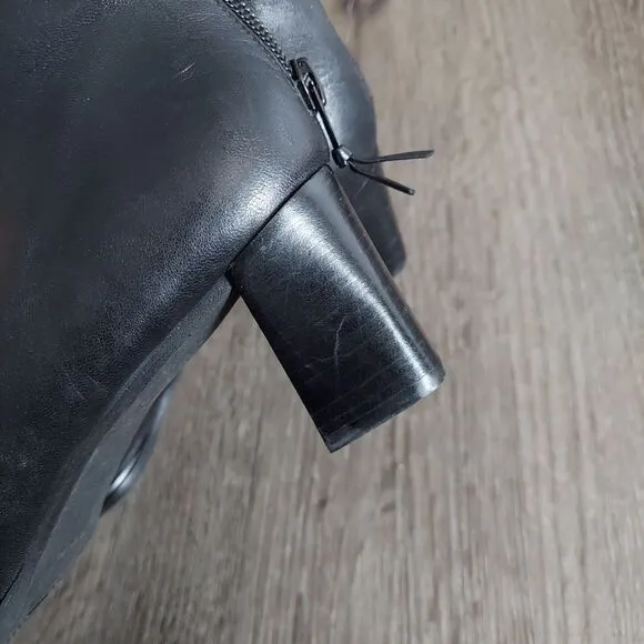 Stuart Weitzman Black Leather Ankle Boots Size 7