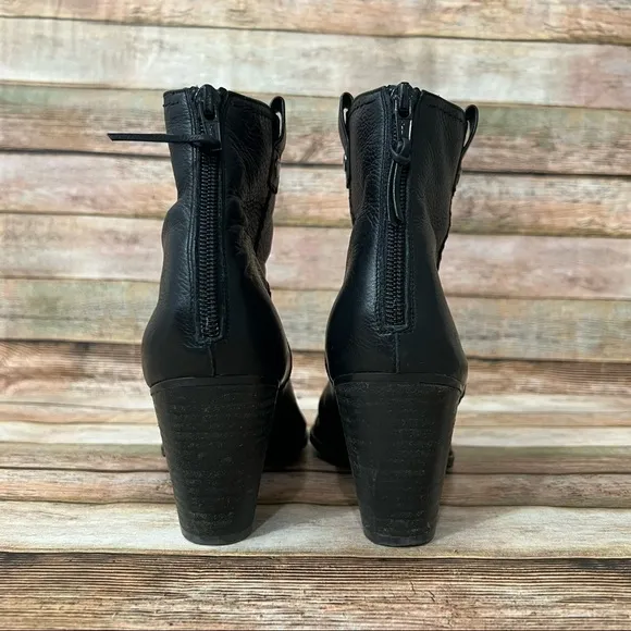 Stuart Weitzman Black Leather Ankle Boots