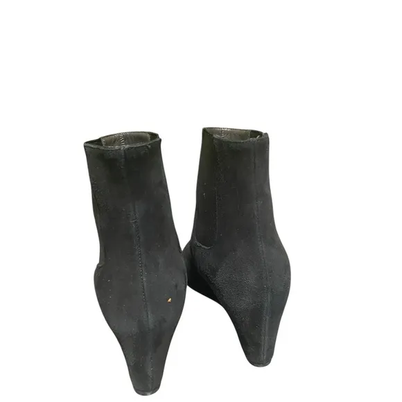 Stuart Weitzman Black Suede Nusocks Ankle Boots