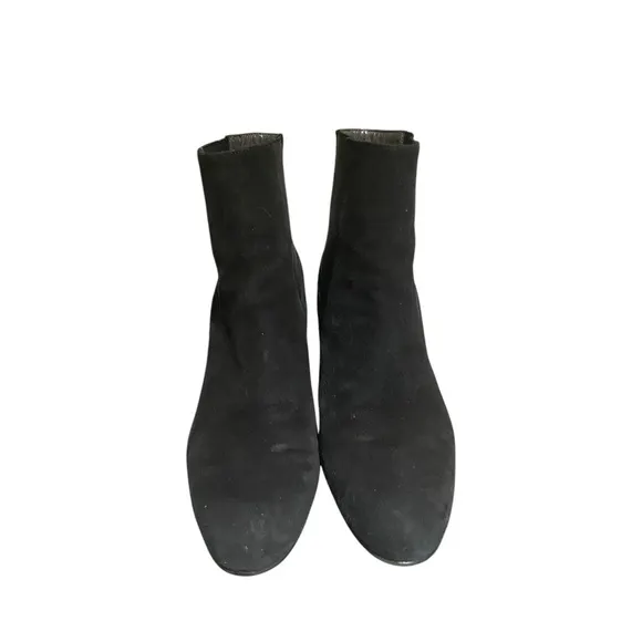 Stuart Weitzman Black Suede Nusocks Ankle Boots