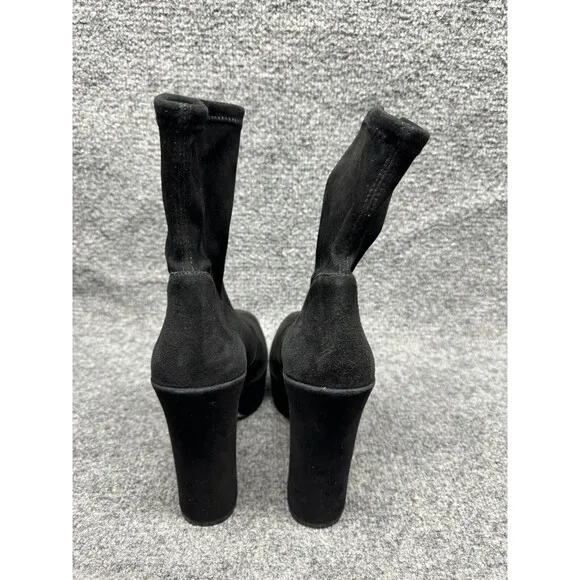 Stuart Weitzman Lala Platform Bootie Women's Shoes Black : 9