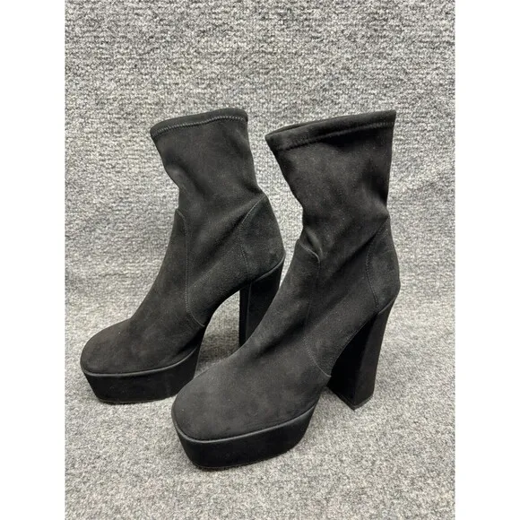 Stuart Weitzman Lala Platform Bootie Women's Shoes Black : 9