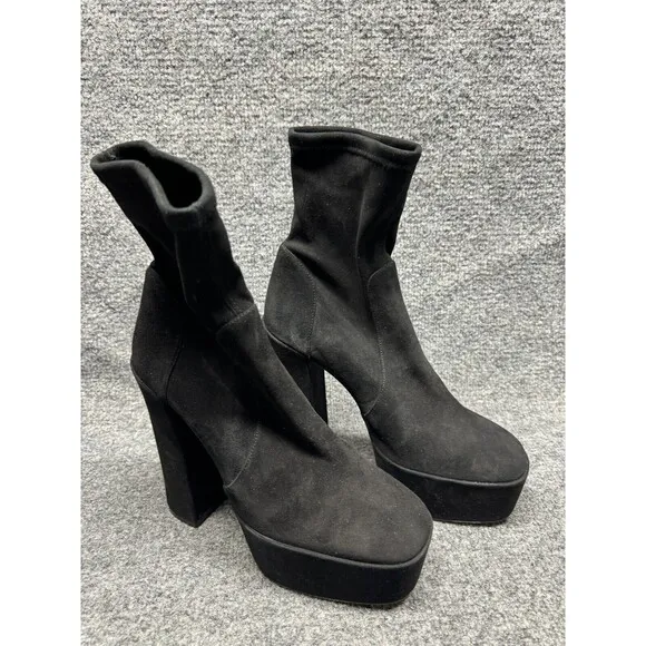 Stuart Weitzman Lala Platform Bootie Women's Shoes Black : 9