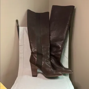 Stuart Weitzman Nappa Leather Brown Heeled Boots