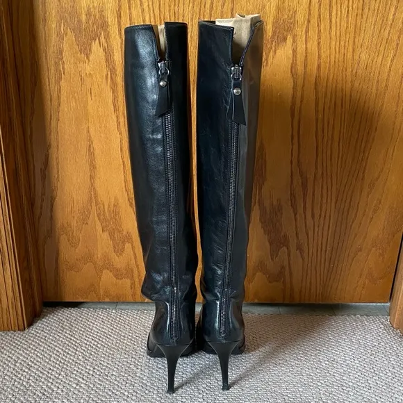 Stuart Weitzman Tall Leather Boots in Black