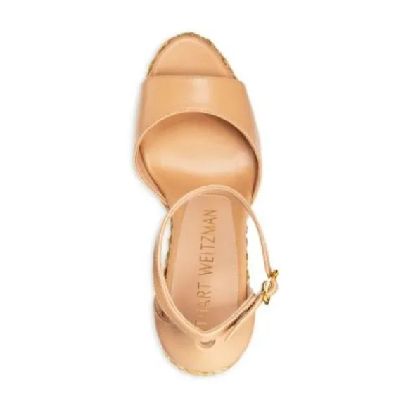 STUART WEITZMAN Womens Beige 1.5 Platform Wedge Espadrille Shoes 11 B