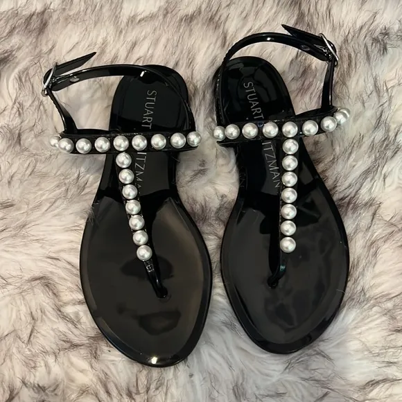 Stuart WeitzmanWomen's Goldie Embellished Jelly Sandals