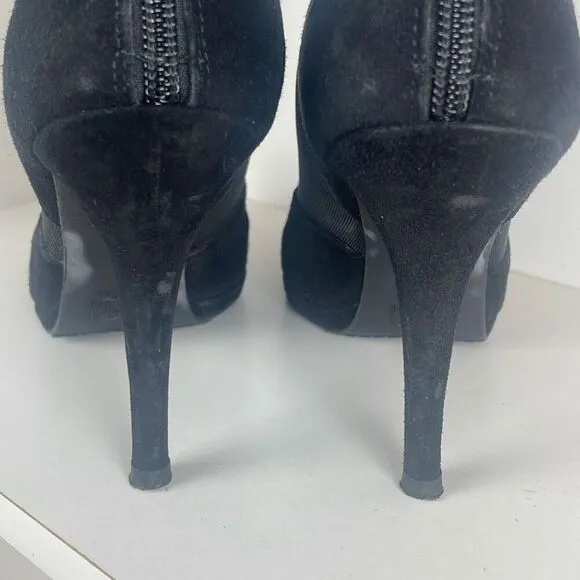 Stuart Weitzman Suede and Mesh Ankle Boots 8